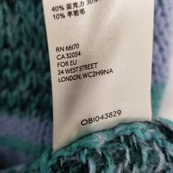 Free People Candy Stripe Waterfall Women's Wool and Alpaca Blend Sweater Size Sm - Picture 12 of 13